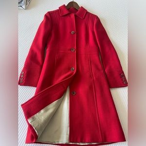JCrew Double-cloth lady day coat with Thinsulate® / SIZE 0 / RED